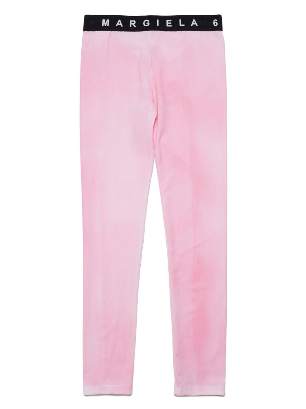 Leggins rosa vita logata