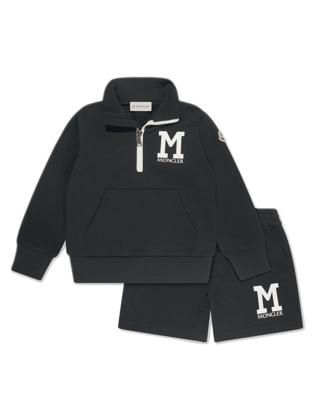 Set da due nero monogramma logo 9548M00006809AG 999 MONCLER KIDS 