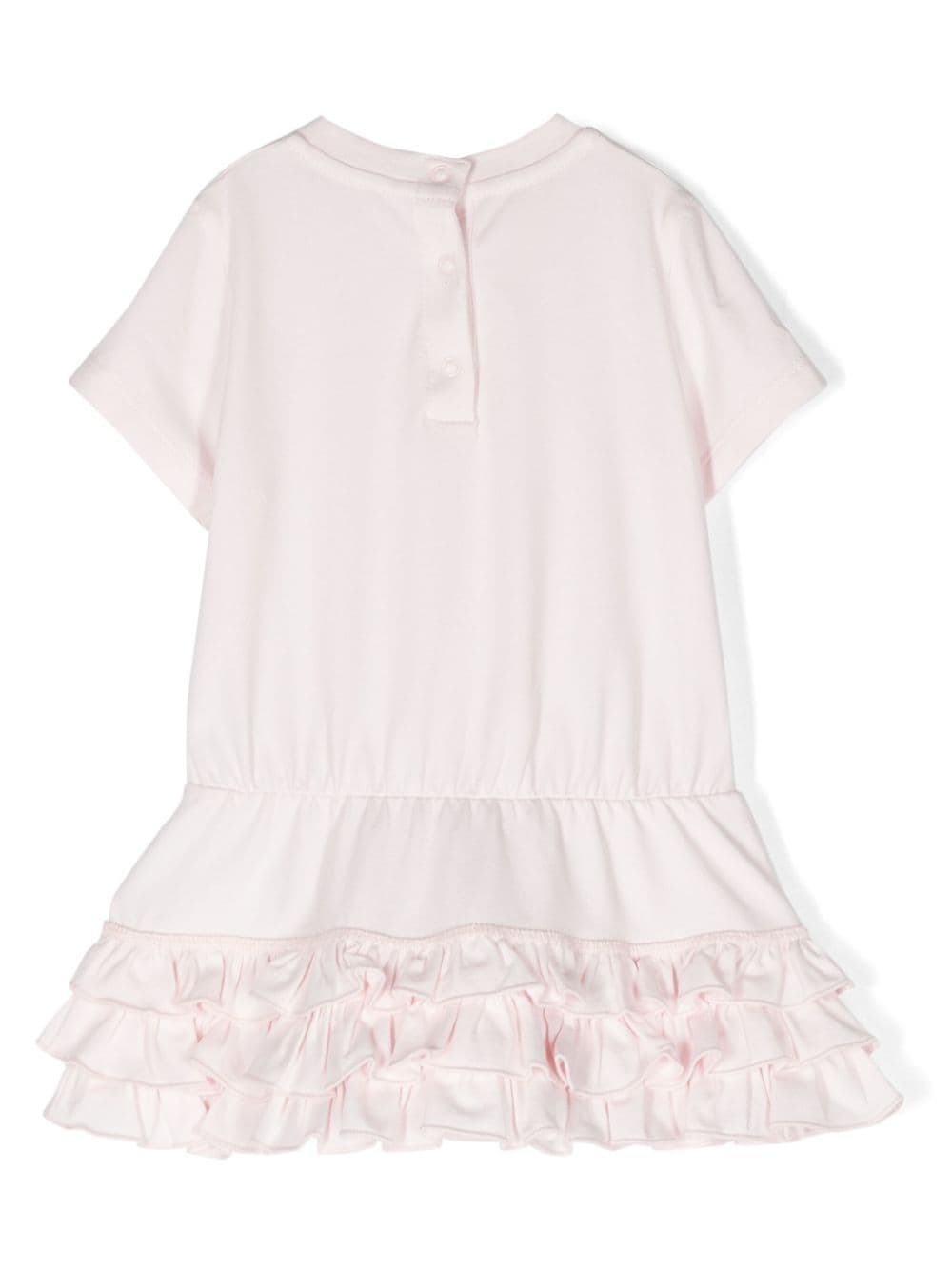 Pink baby girl dress with ruffles