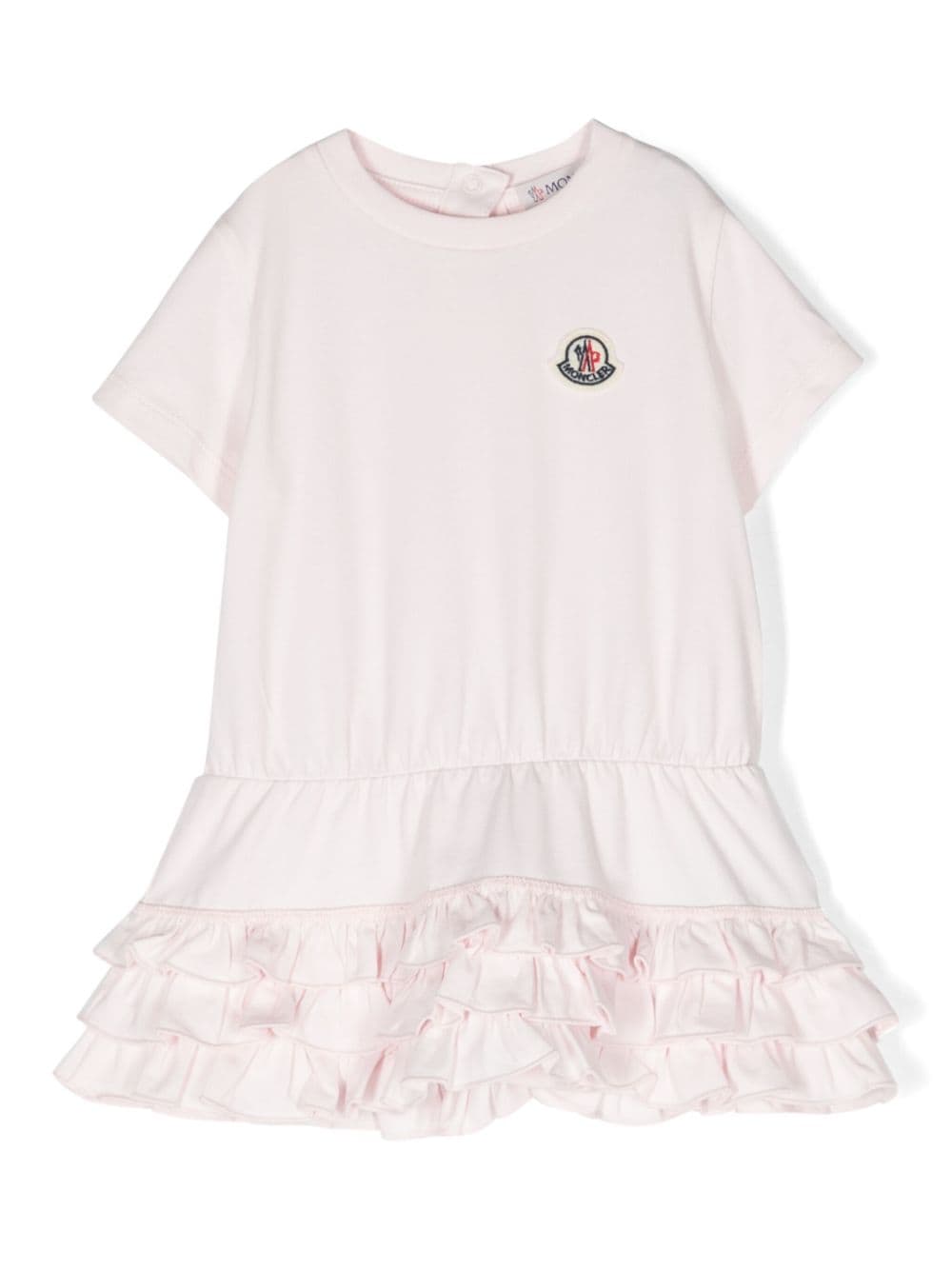 Pink baby girl dress with ruffles