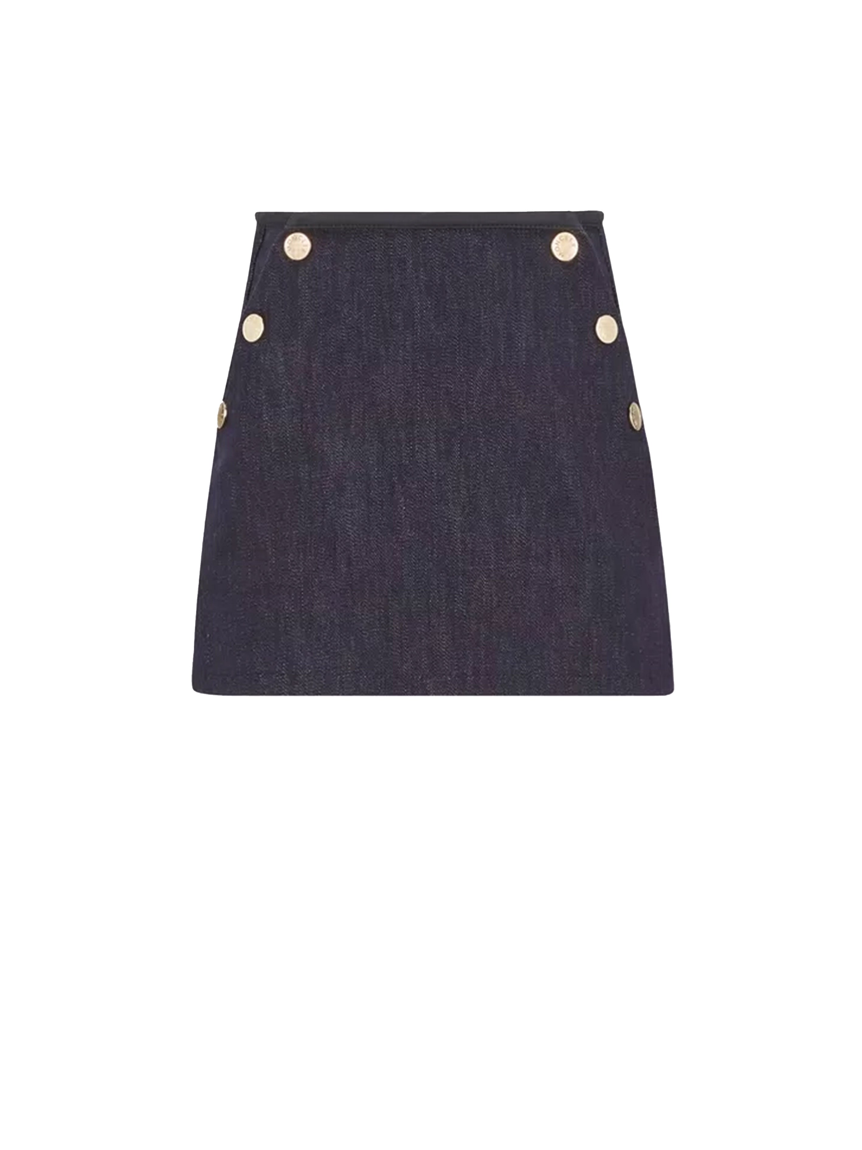 Denim skirt with side buttons