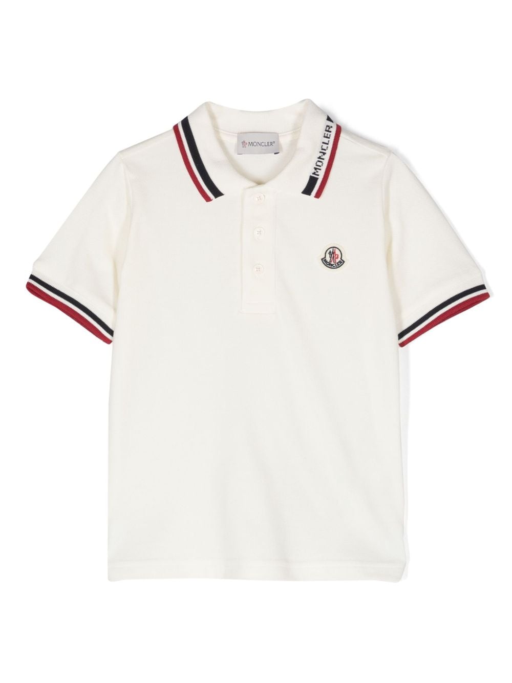 White polo shirt with contrasting edges