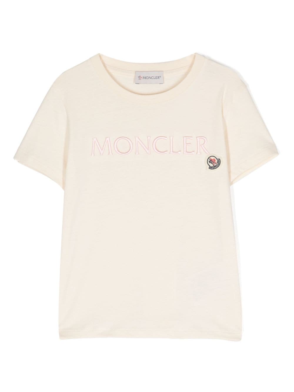 White t-shirt with embossed logo