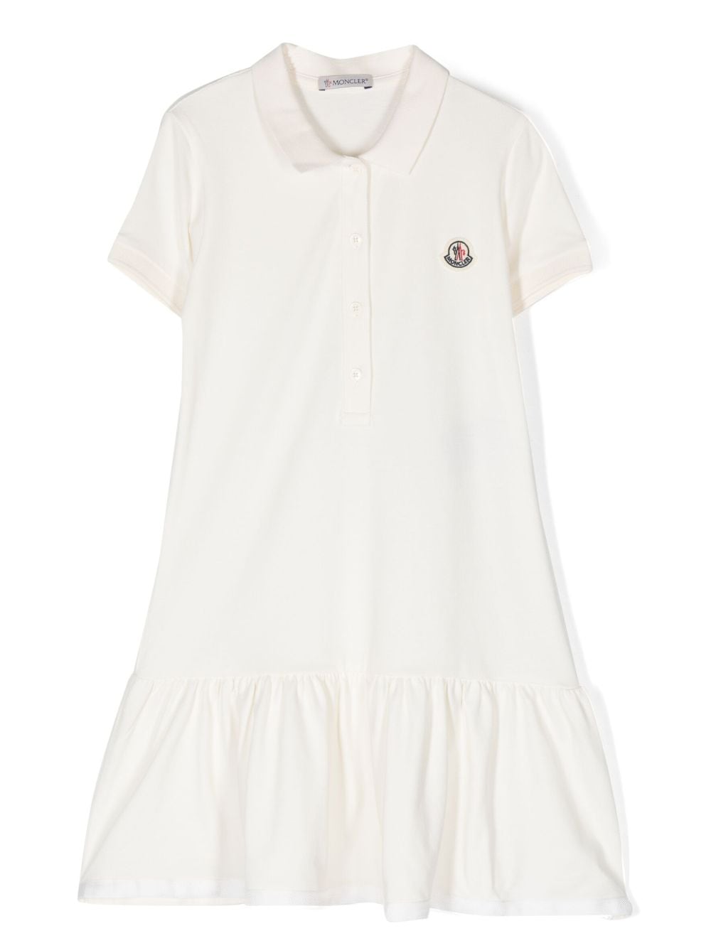 White single-color polo dress