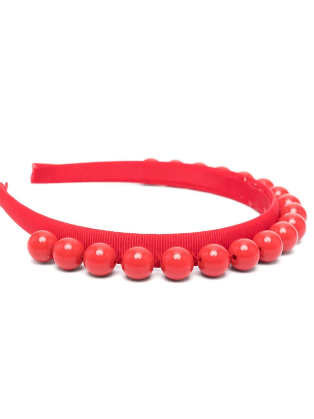 Red headband with beads
