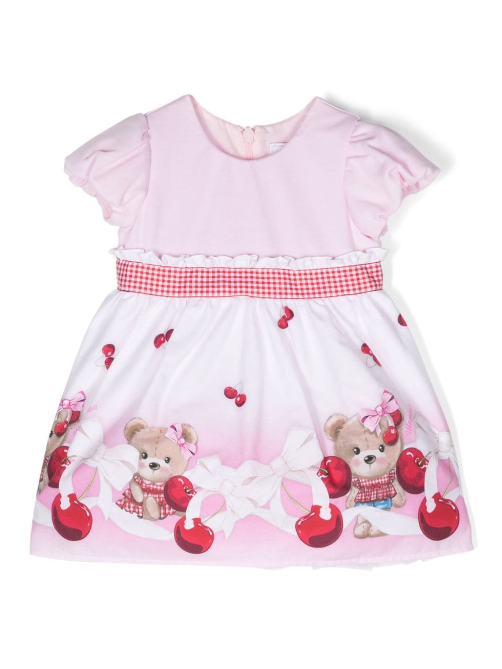 Baby girl Teddy cherry pink dress