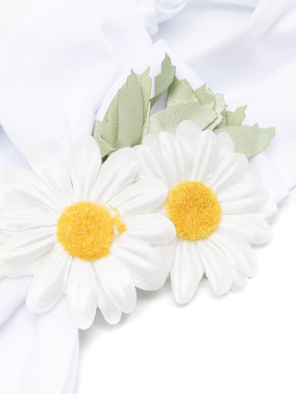 White daisy newborn headband