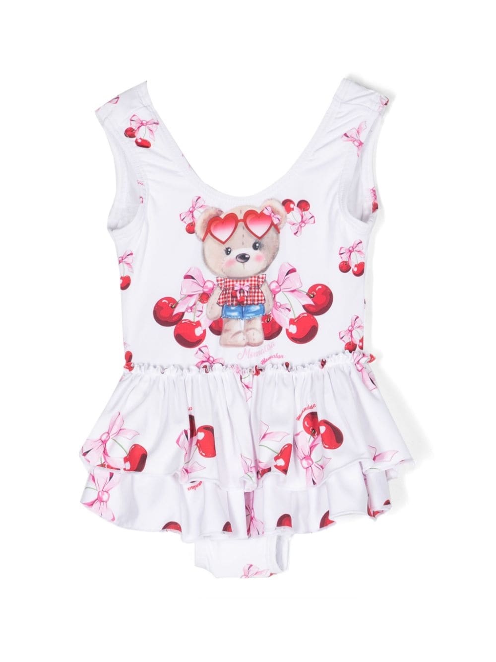 Costume neonata bianco Teddy Cherry