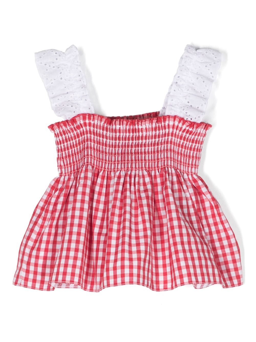Red checked blouse for newborns