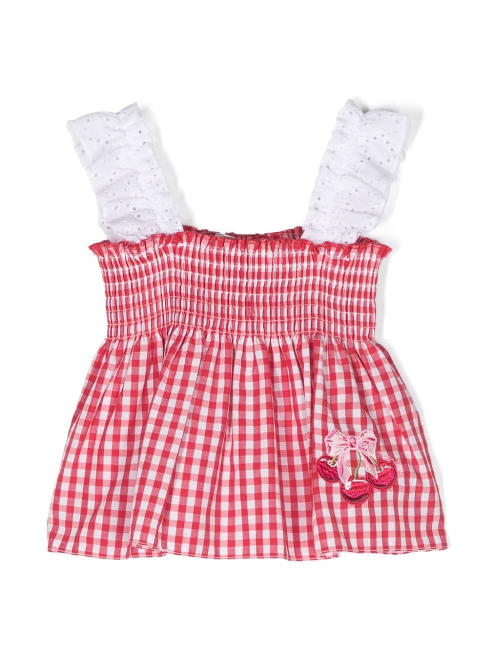Red checked blouse for newborns