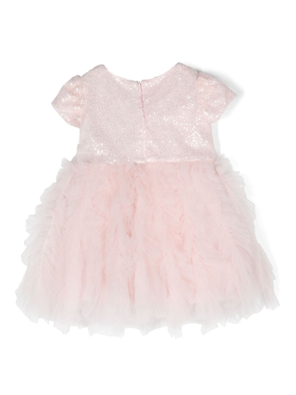 Pink sequin and tulle baby girl dress
