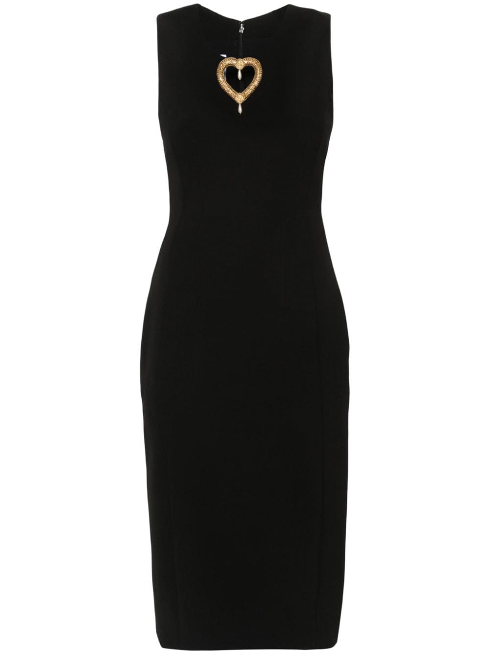 Black dress with cut-out heart