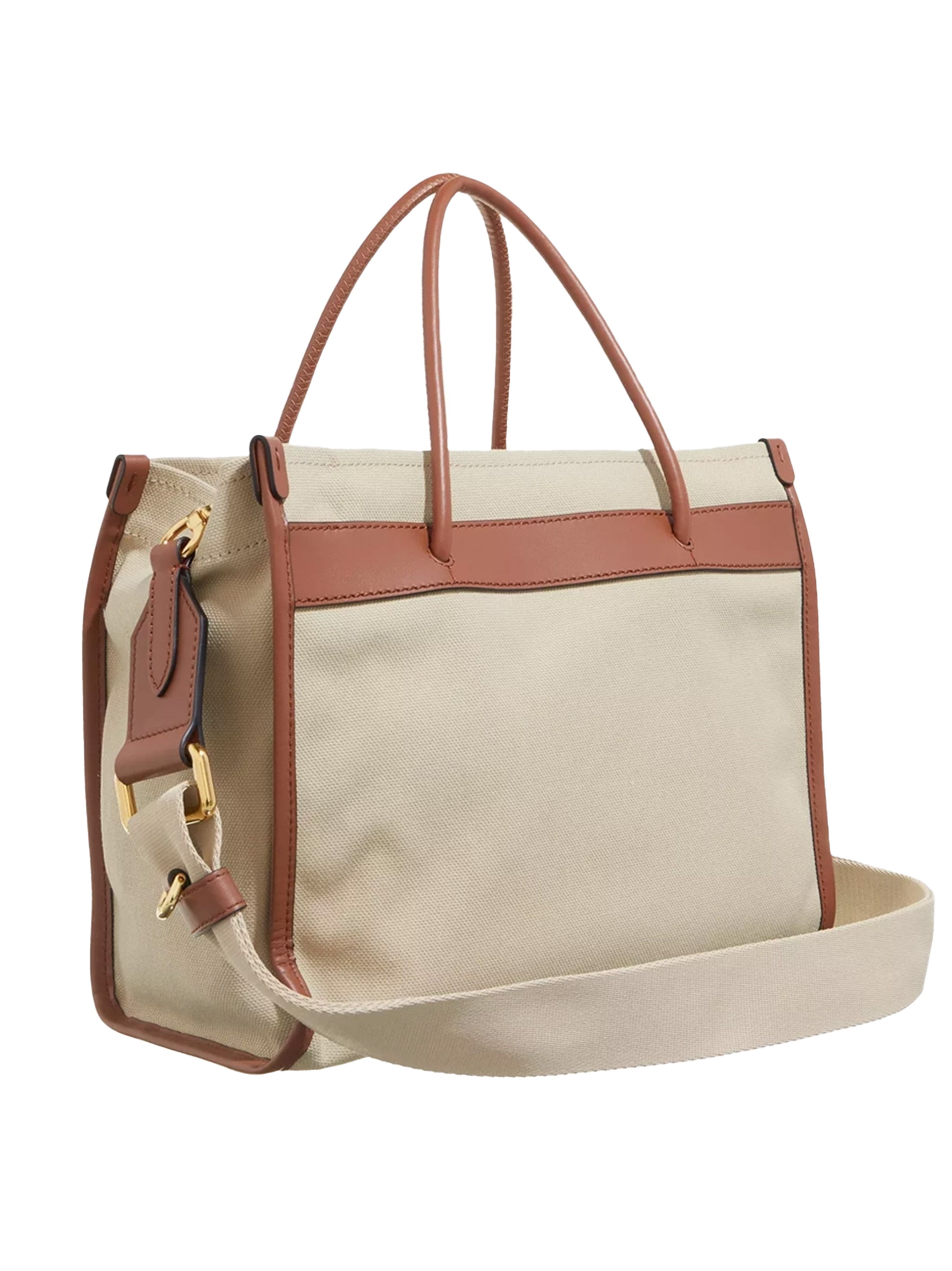 Borsa Tote logo cuoio