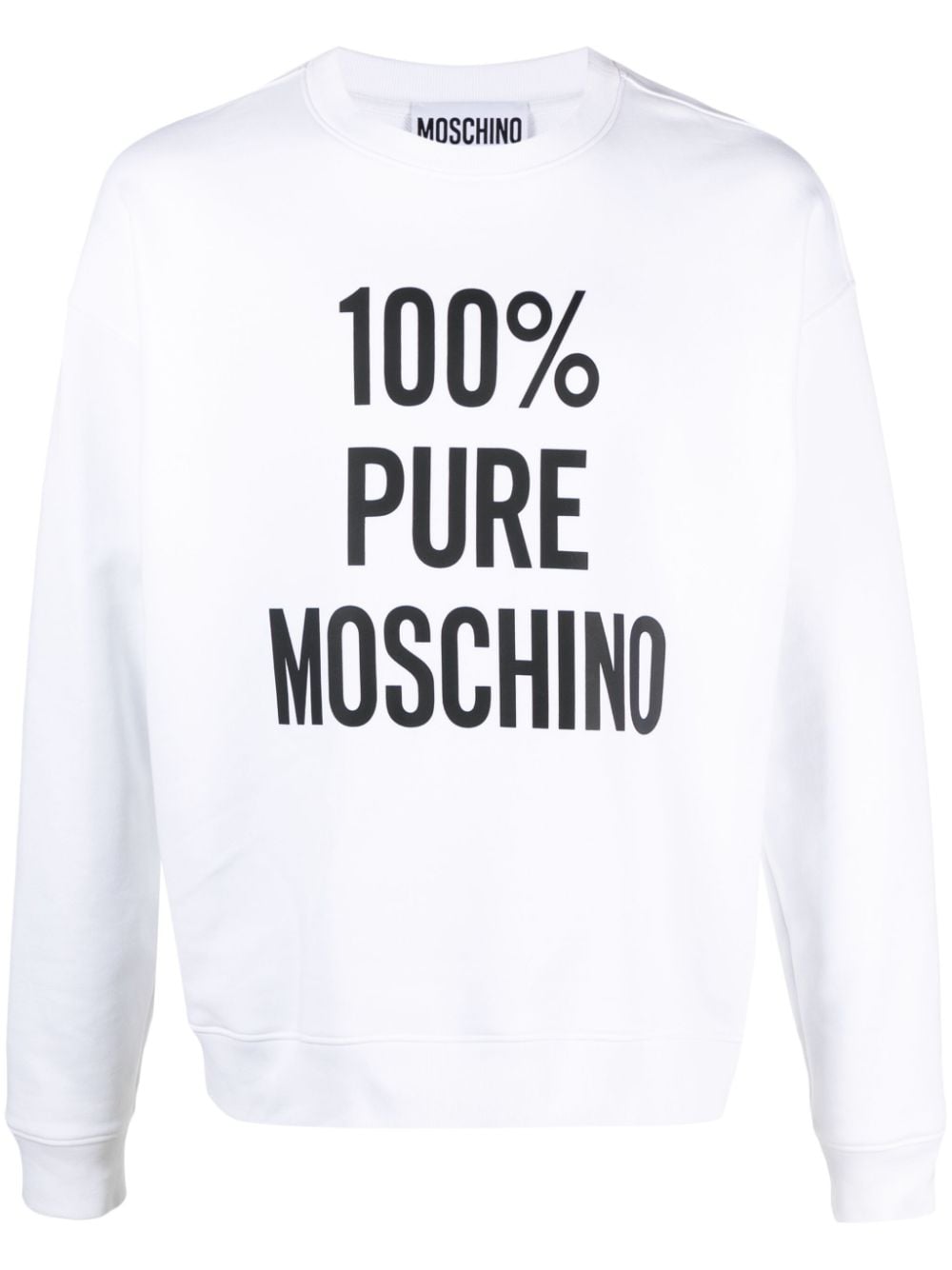 100% pure moschino white sweatshirt