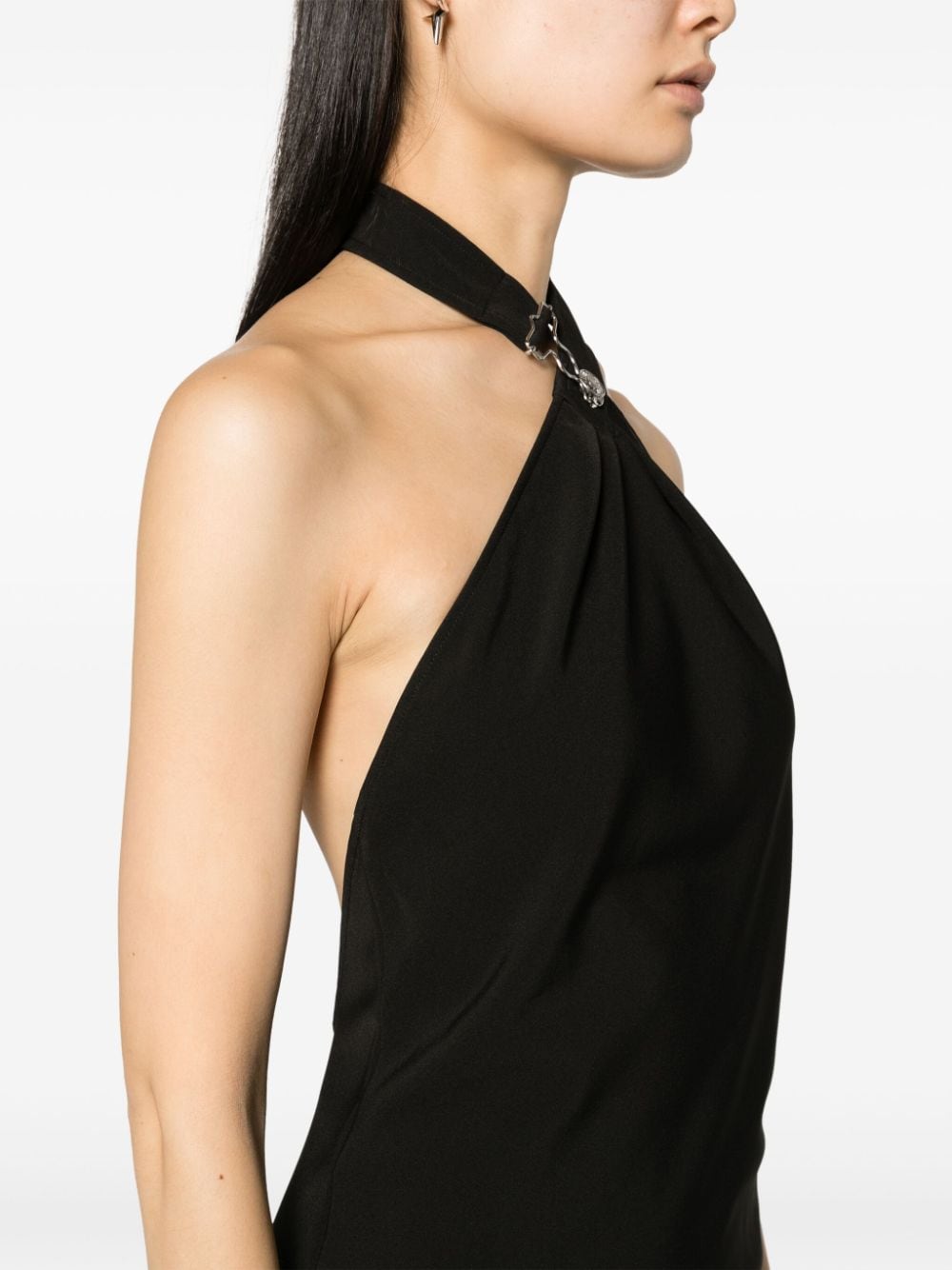 Black halter neck dress