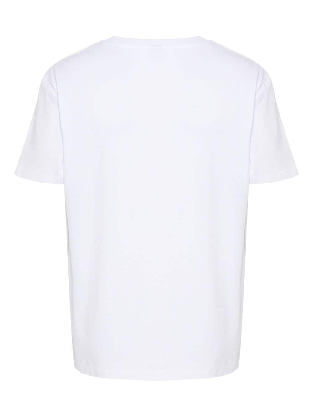 White mini logo lettering t-shirt