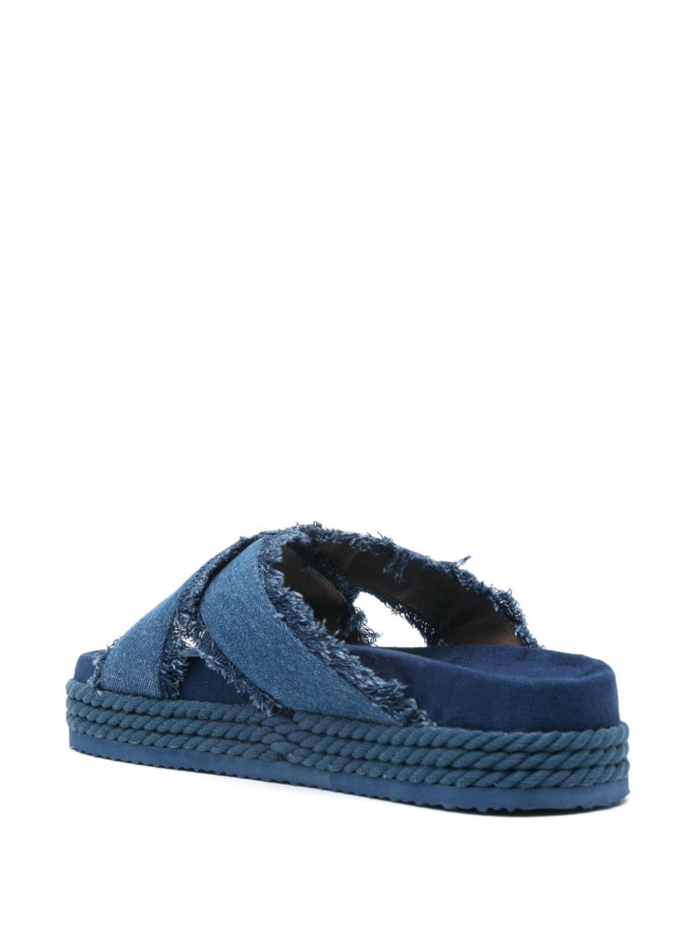 Criss-cross denim sandal