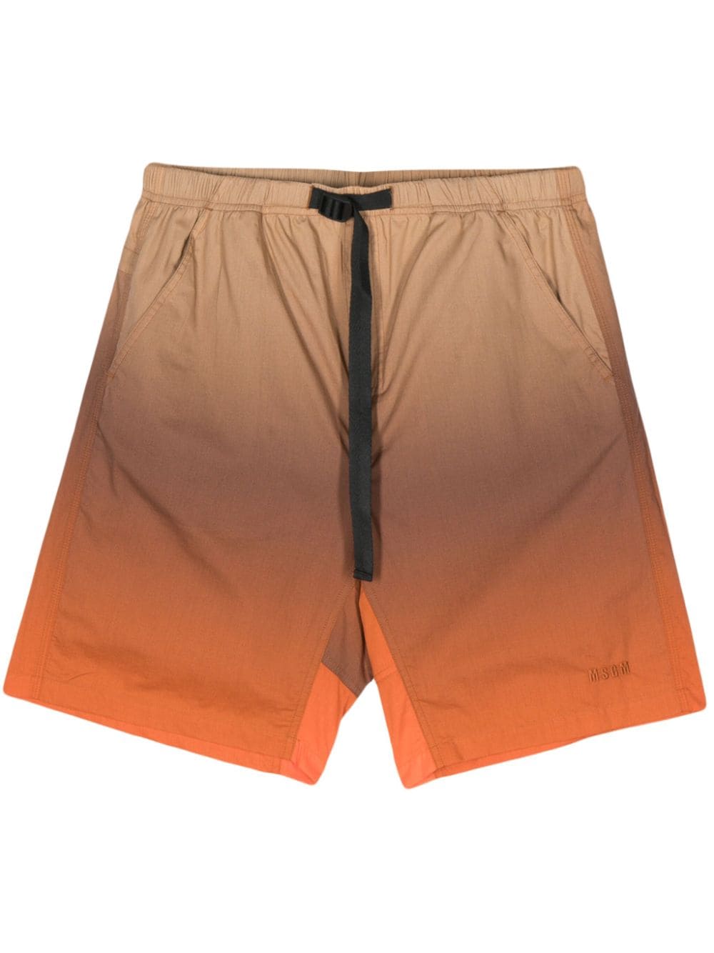 Beige Bermuda shorts with shaded effect