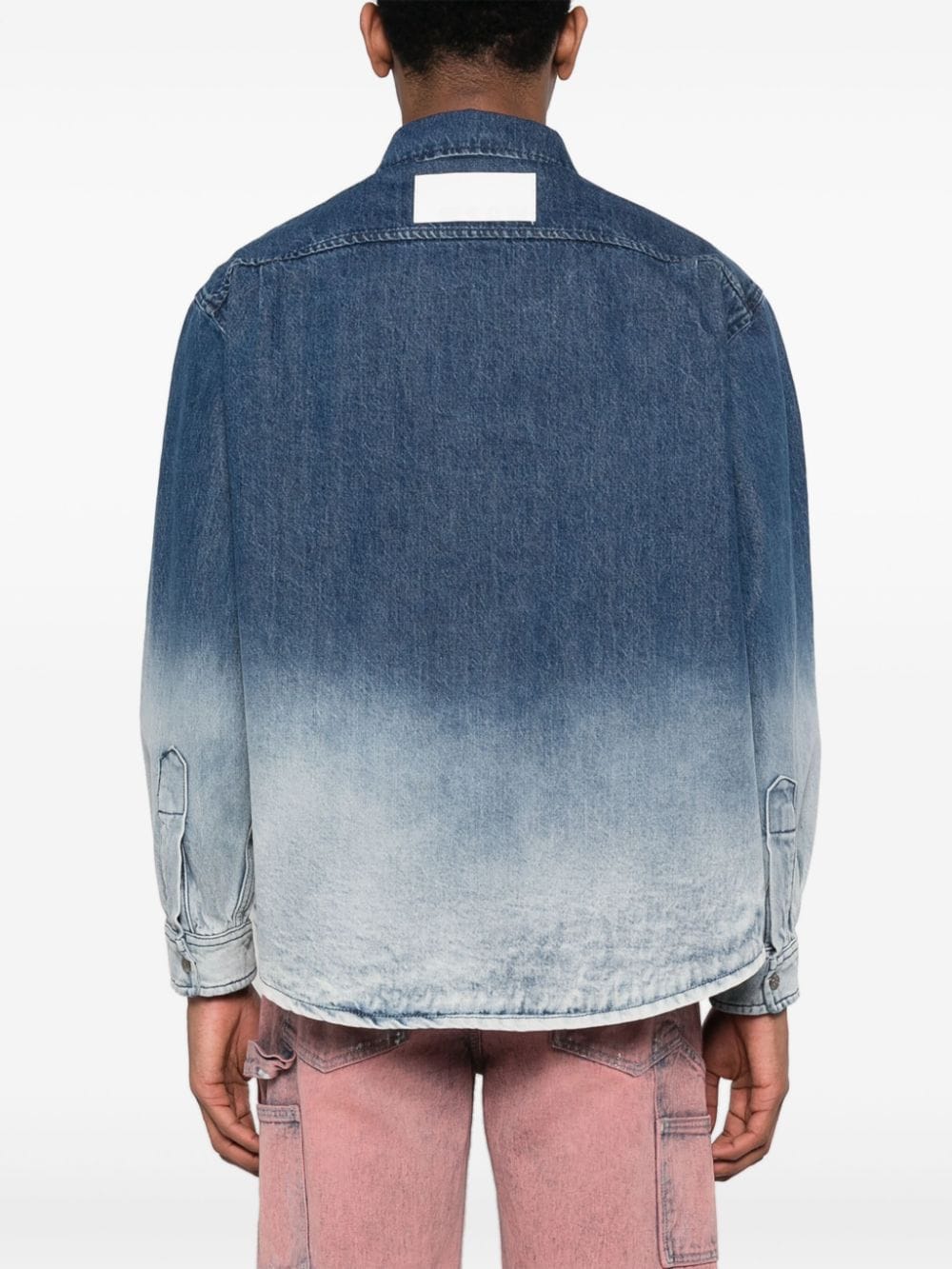 Gradient effect denim shirt