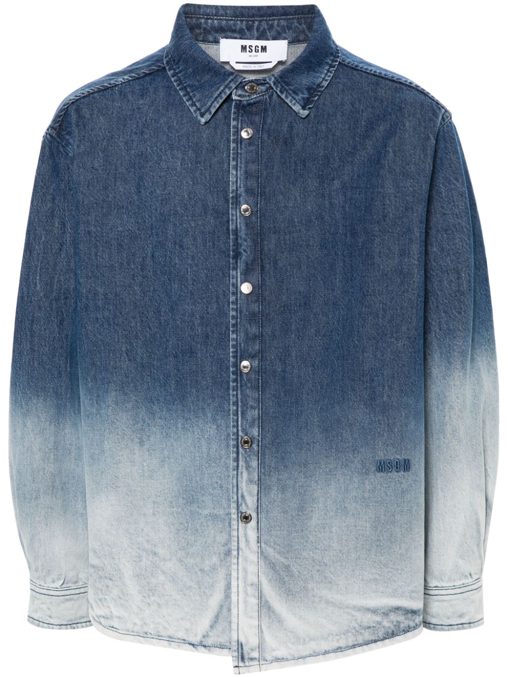 Camicia denim effetto sfumato