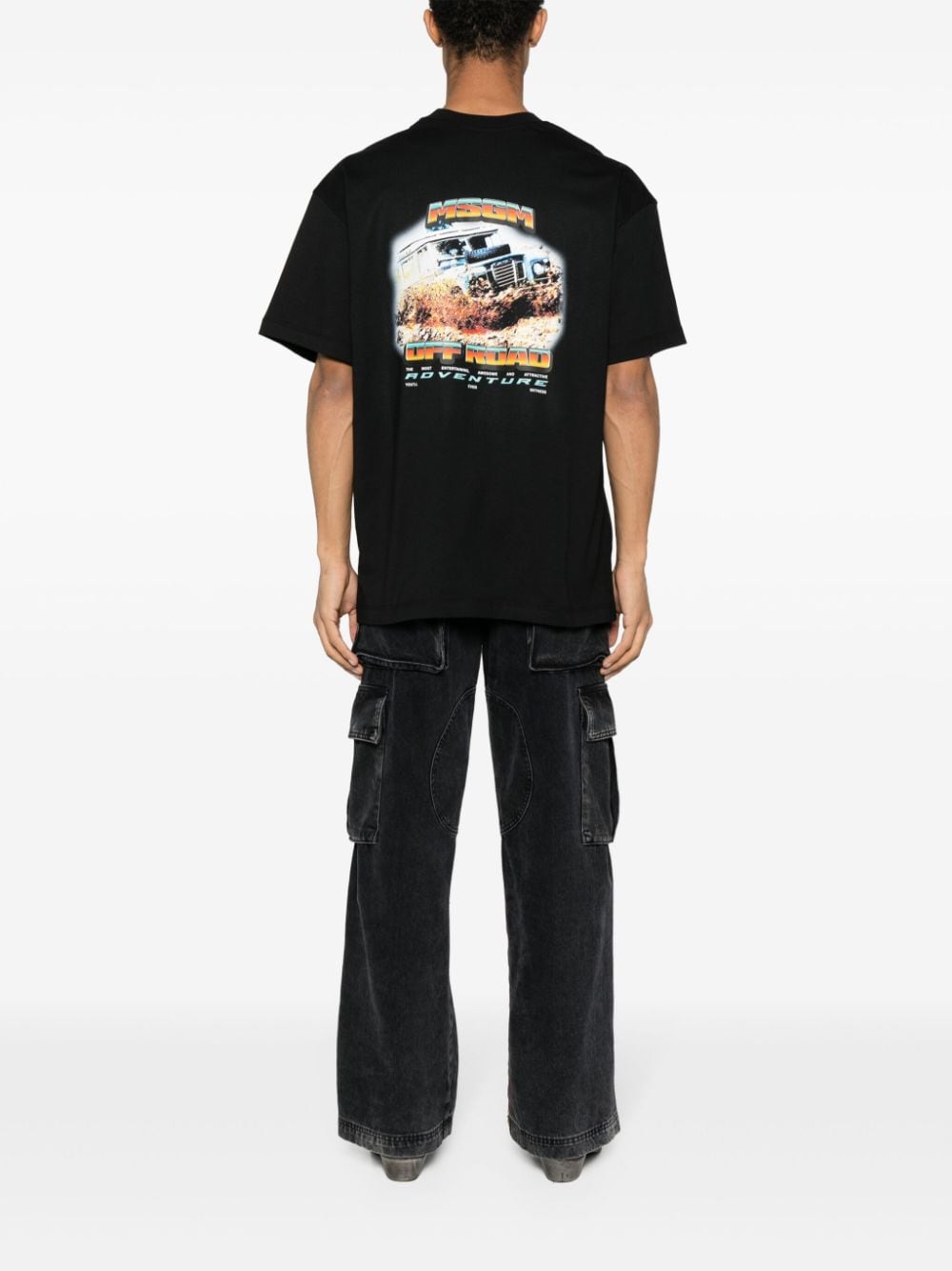 MSGM OFF ROAD black t-shirt