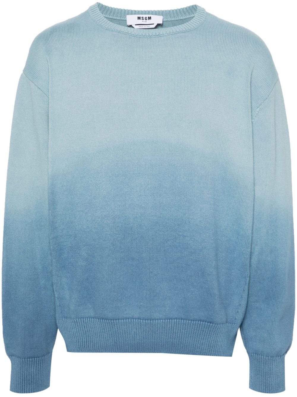 Blue gradient effect sweater