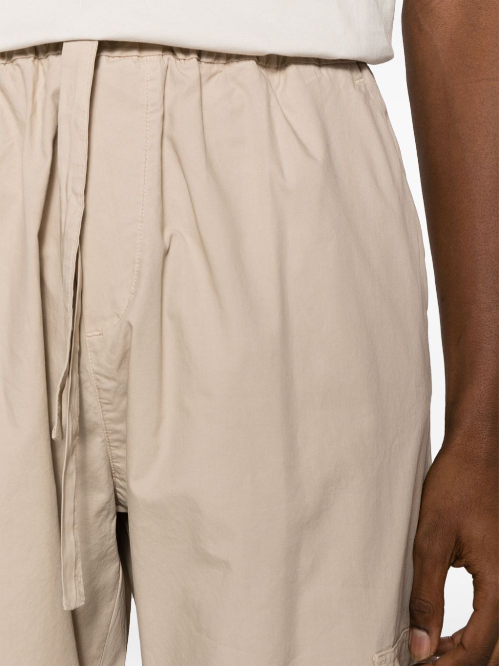 Pantalone cargo dritti beige