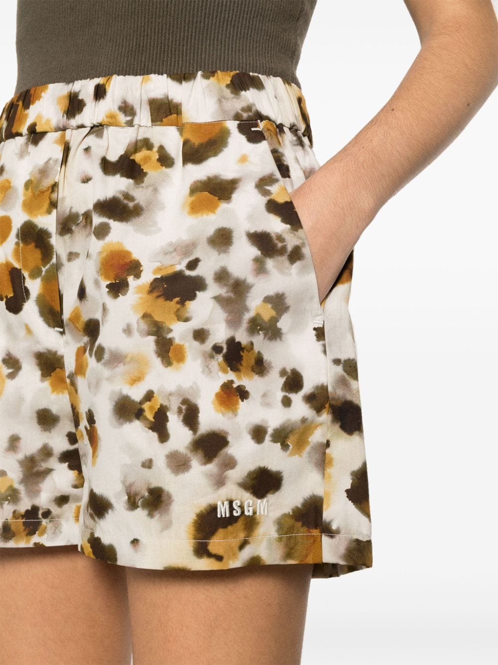 Short STAMPA "WATERCOLOR LEOPARD"