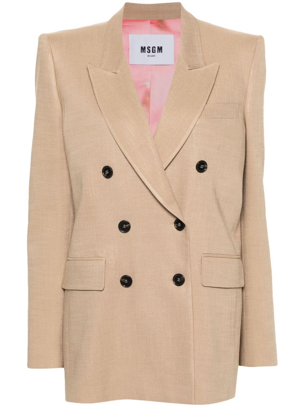 Beige double-breasted blazer