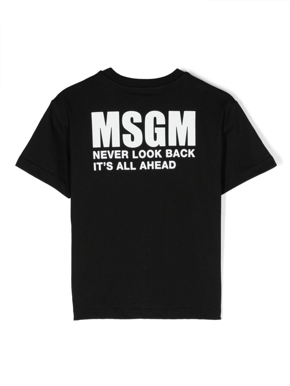 T-shirt nera logo slogan