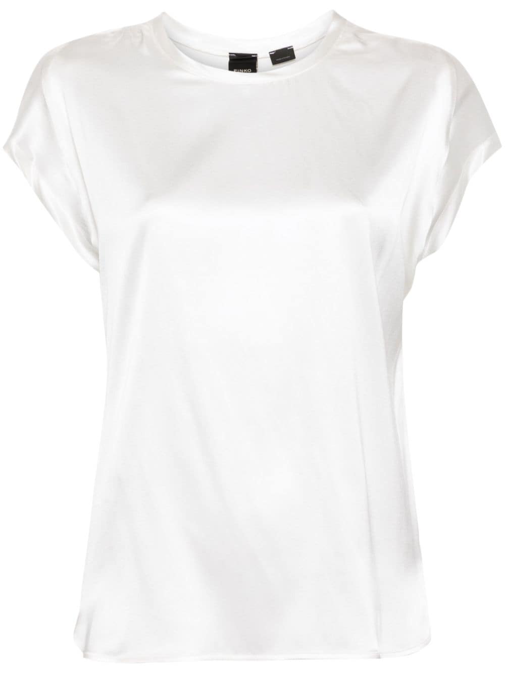 White silk blend blouse