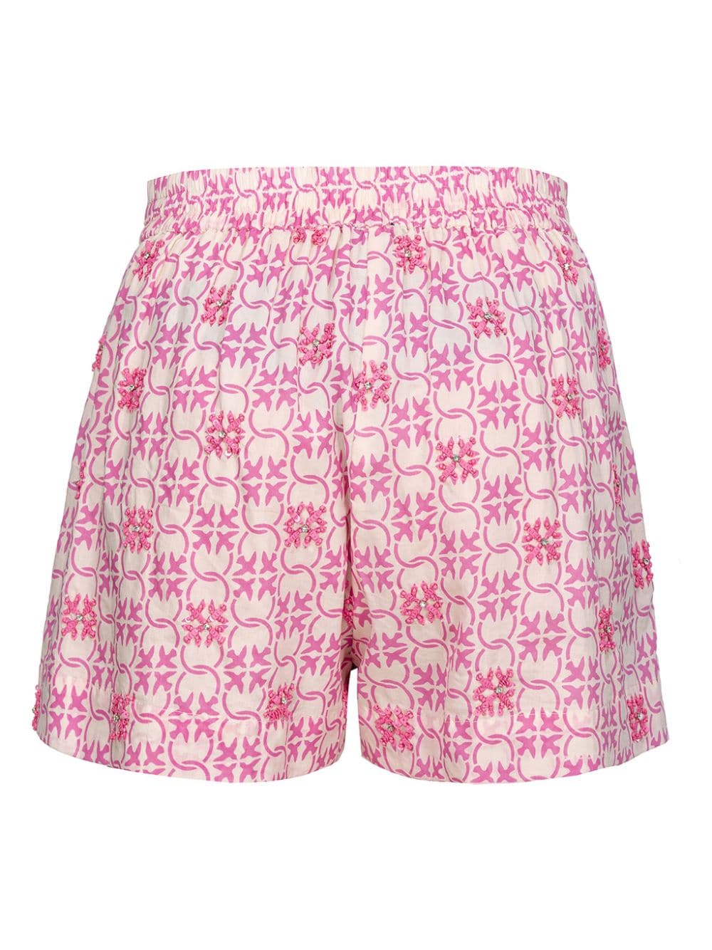 Short butter/pink all-over logo