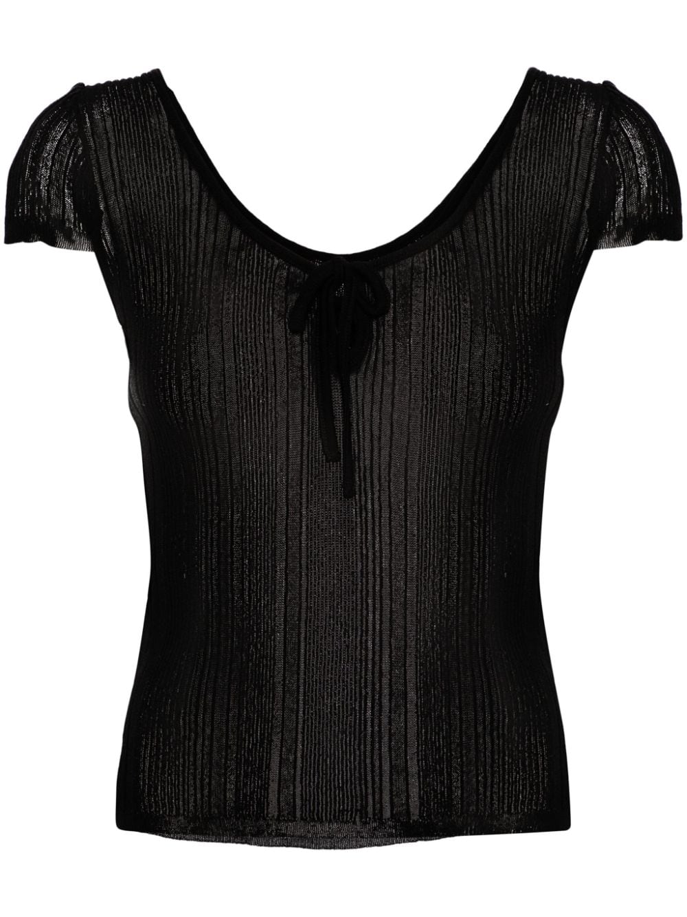 Black SWEATER WITH THIN FRINGES