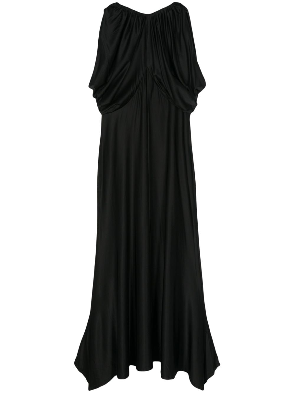 Draped black dress