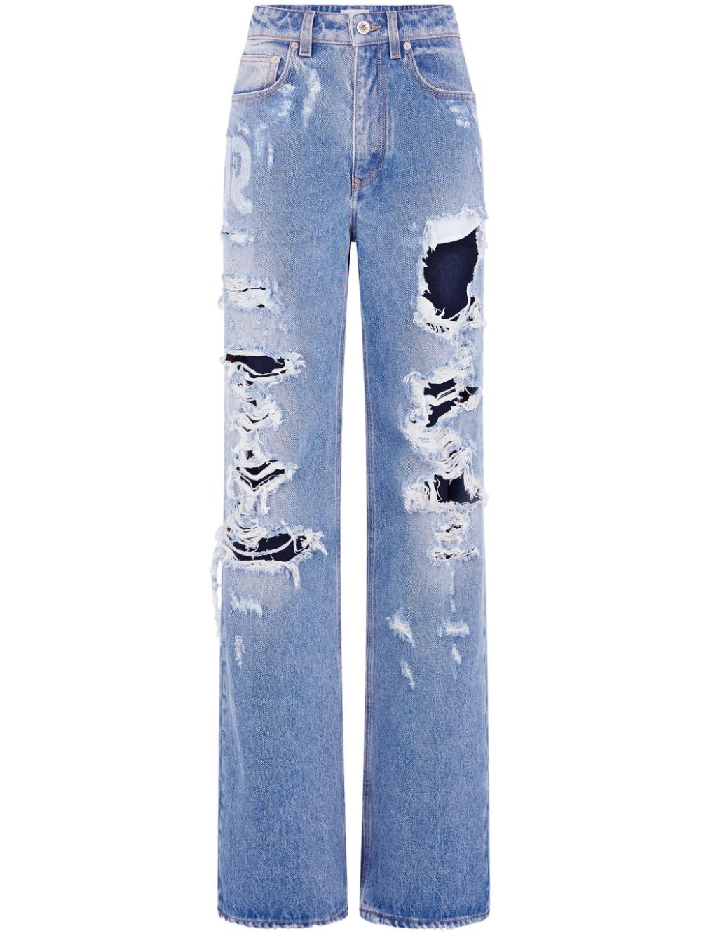 Blue distressed jeans