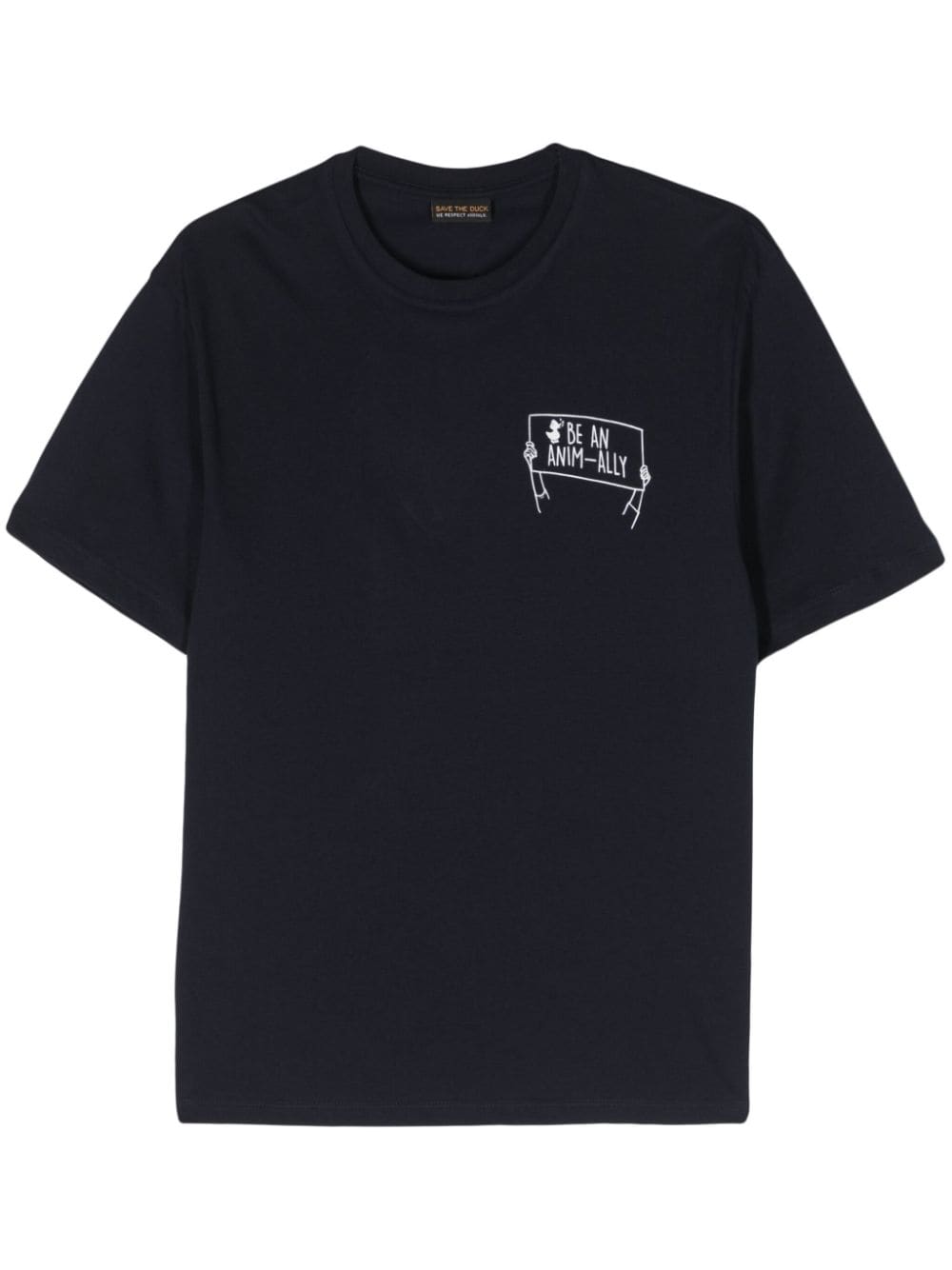 T-shirt blu mini slogan