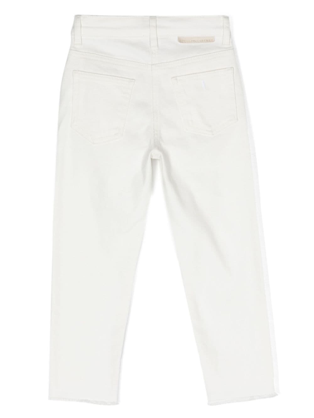 Mid-rise white jeans