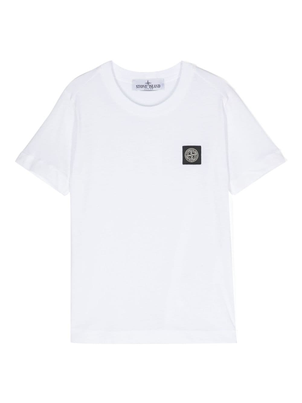 White T-shirt with Compass patch