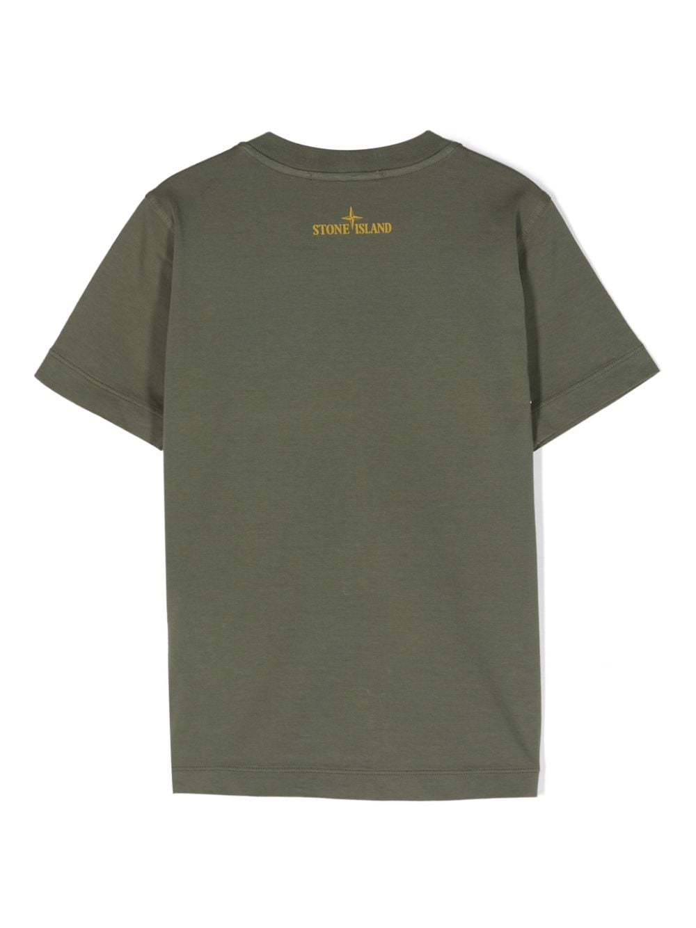 Green T-shirt with Compass logo print