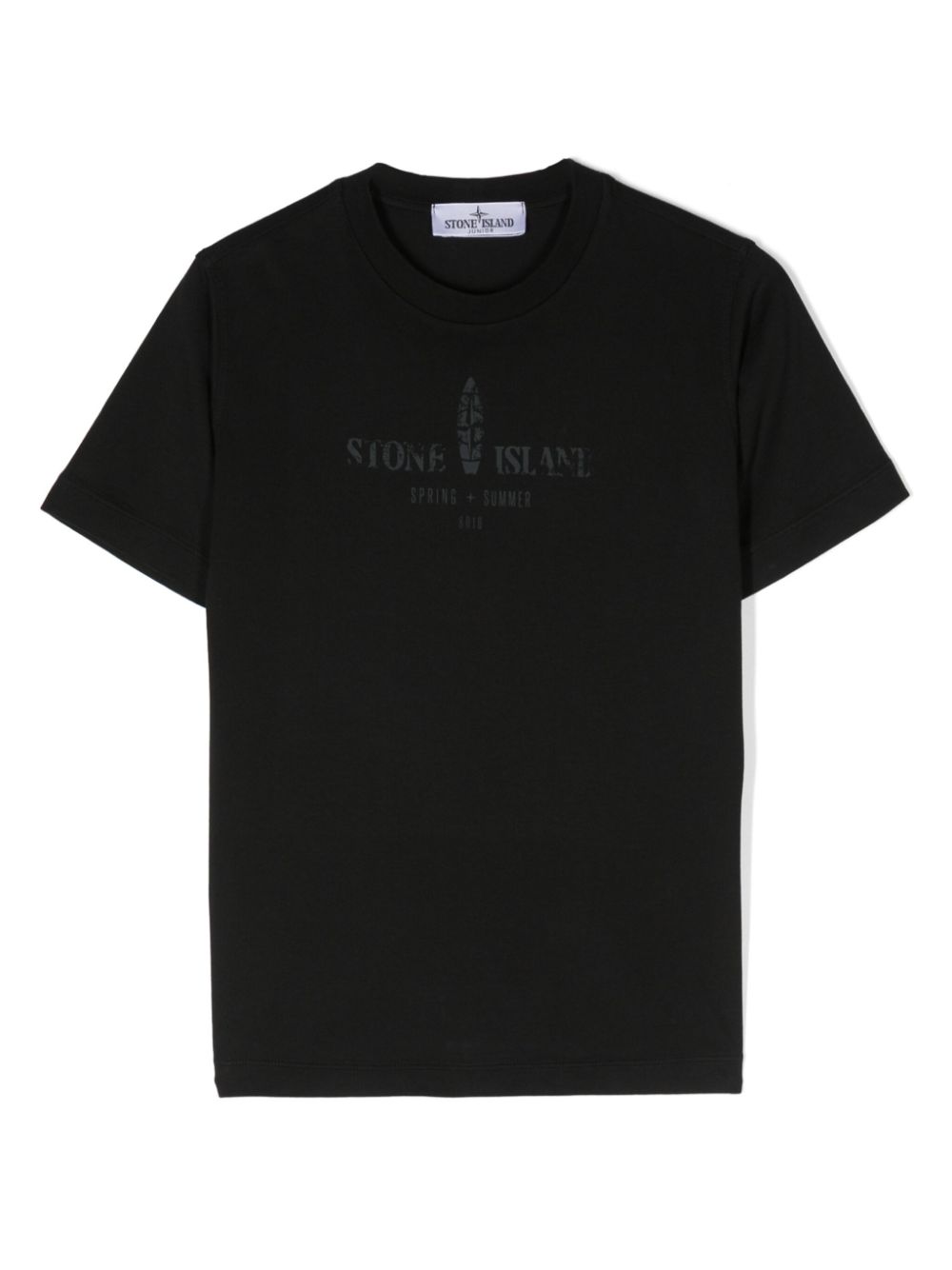 Black T-shirt with front/back Compass print