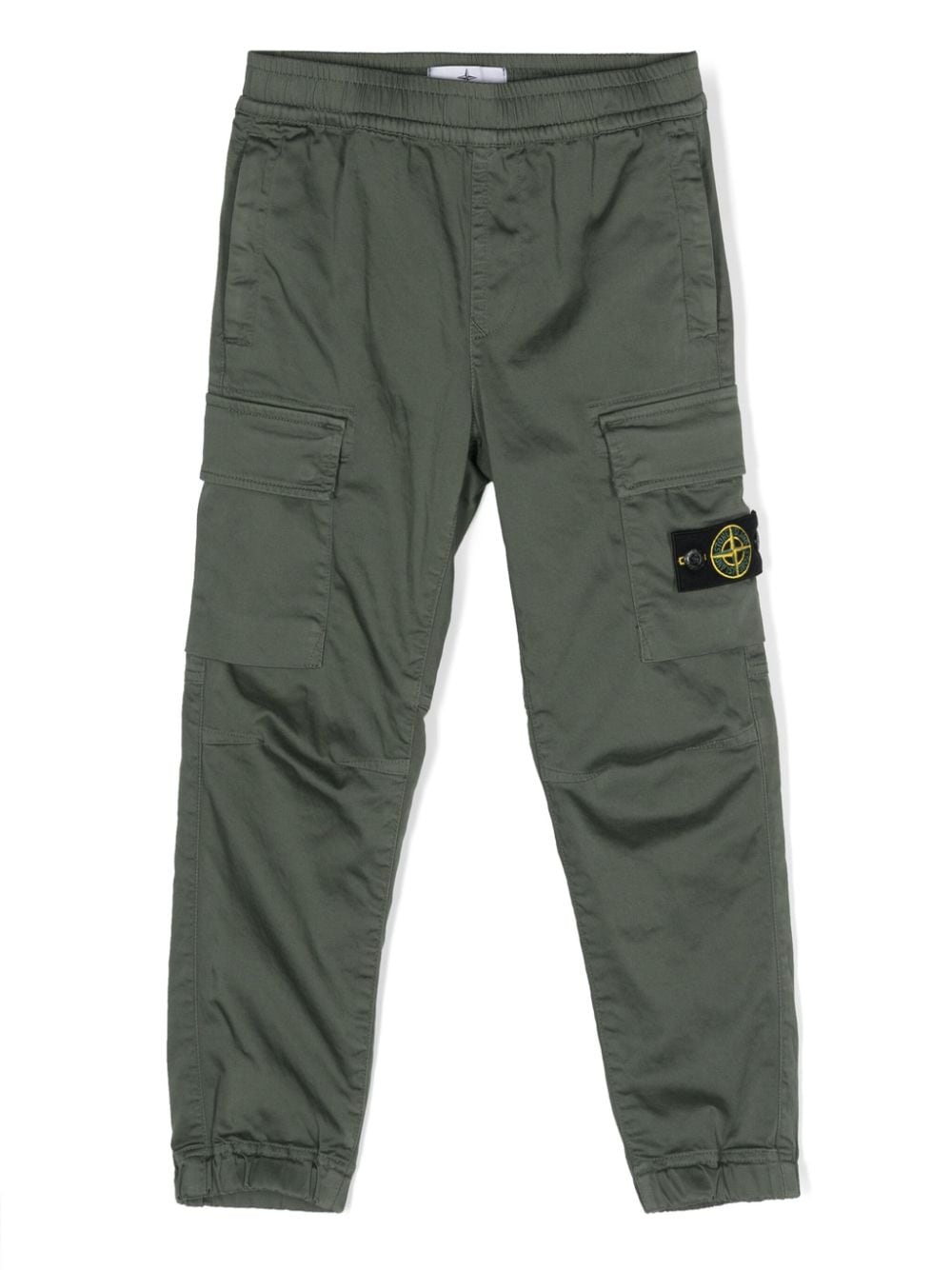 Compass label green cargo trousers