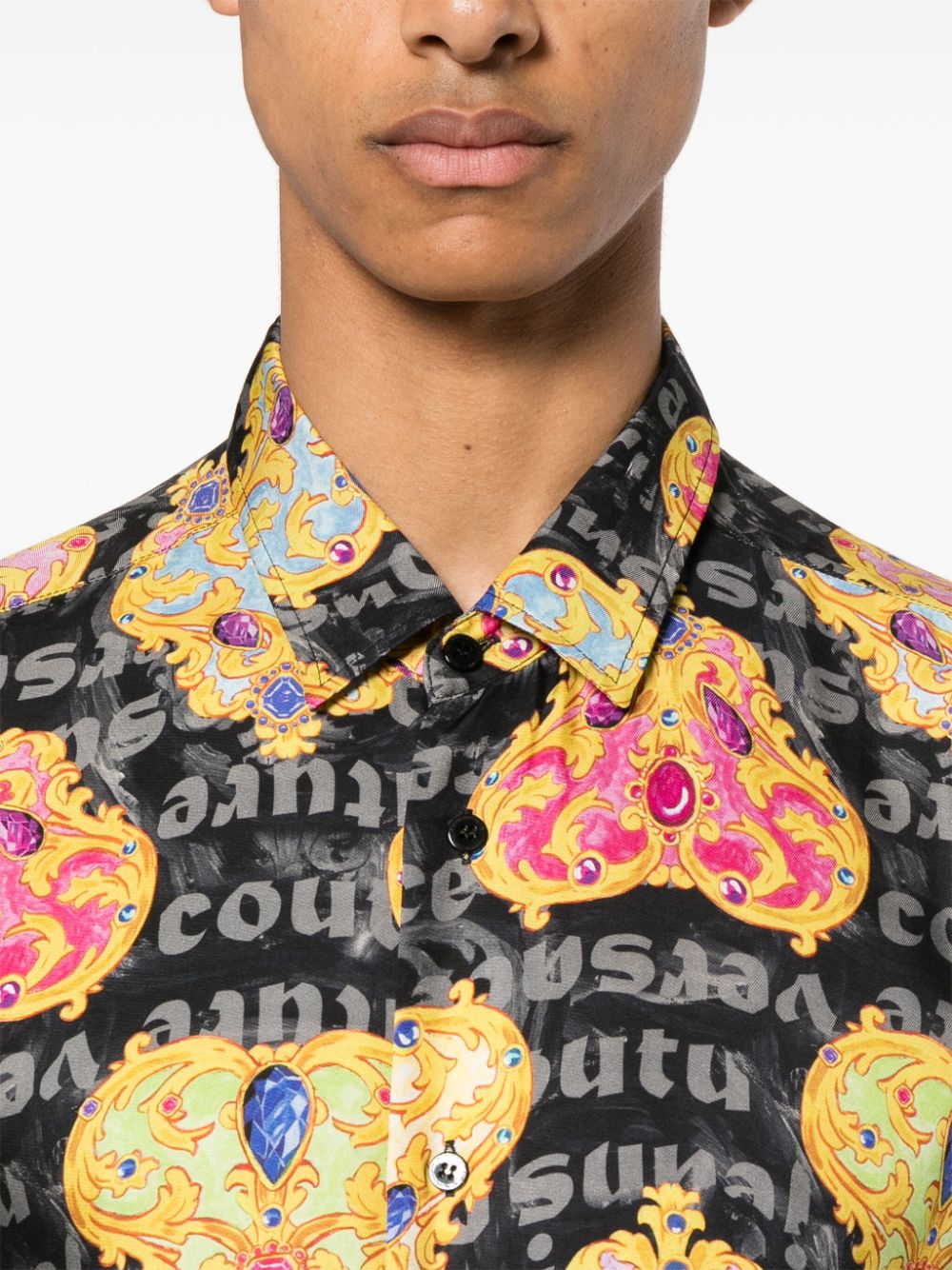 MULTICOLOR HEART BAROQUE SHIRT