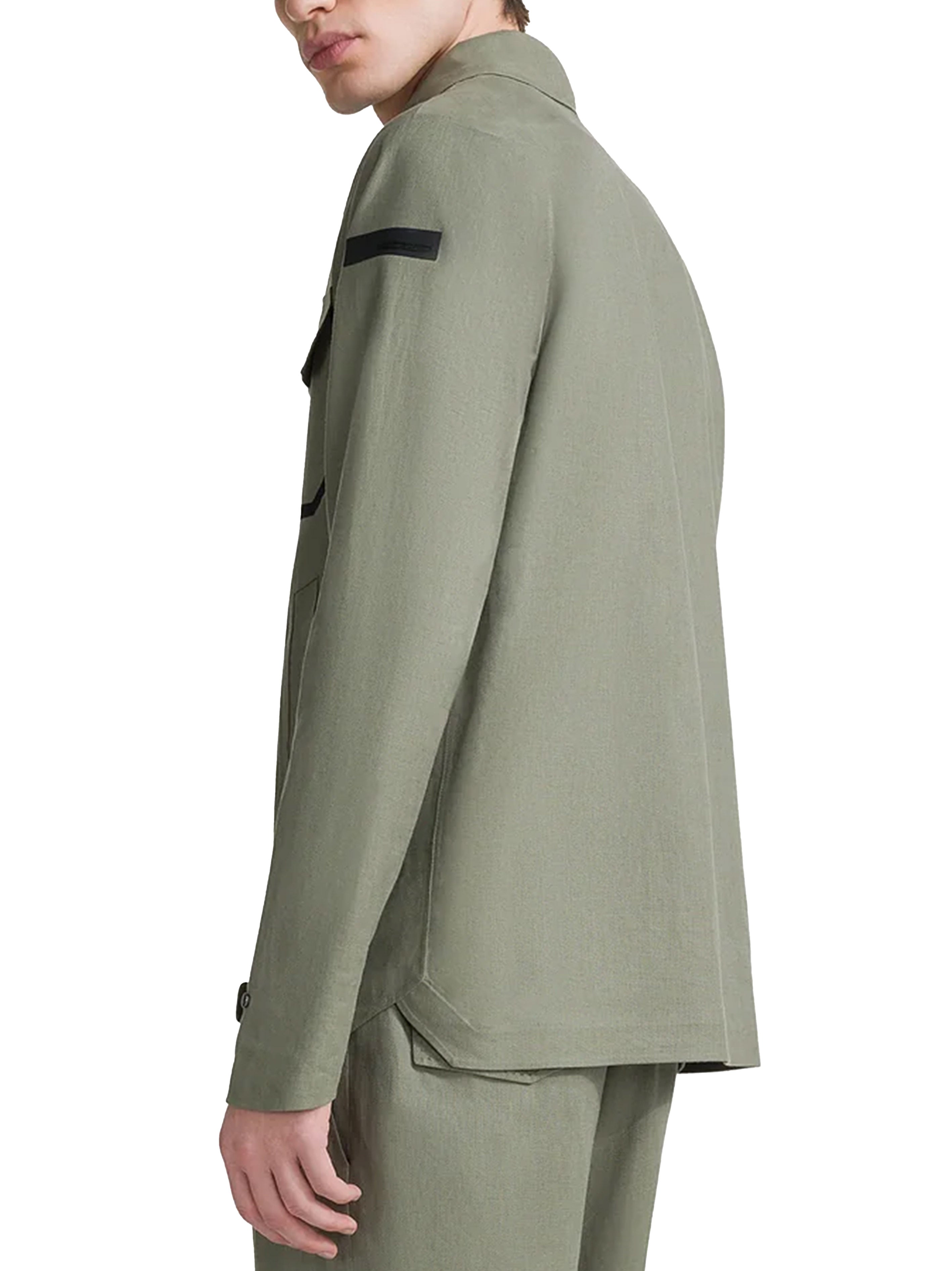 Full back Overshirt Jkt sage green linen