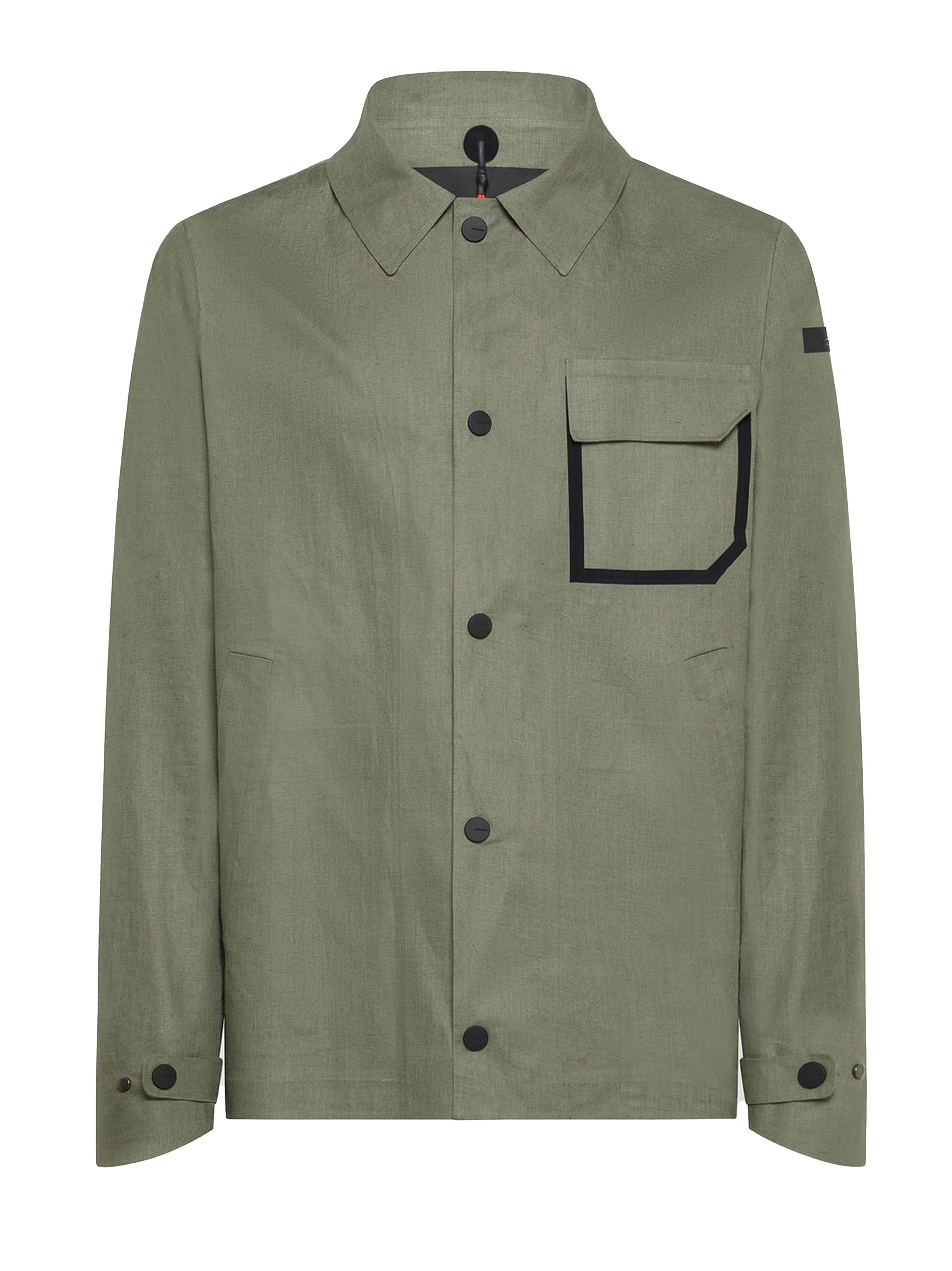 Terzilino Overshirt Jkt verde salvia lino