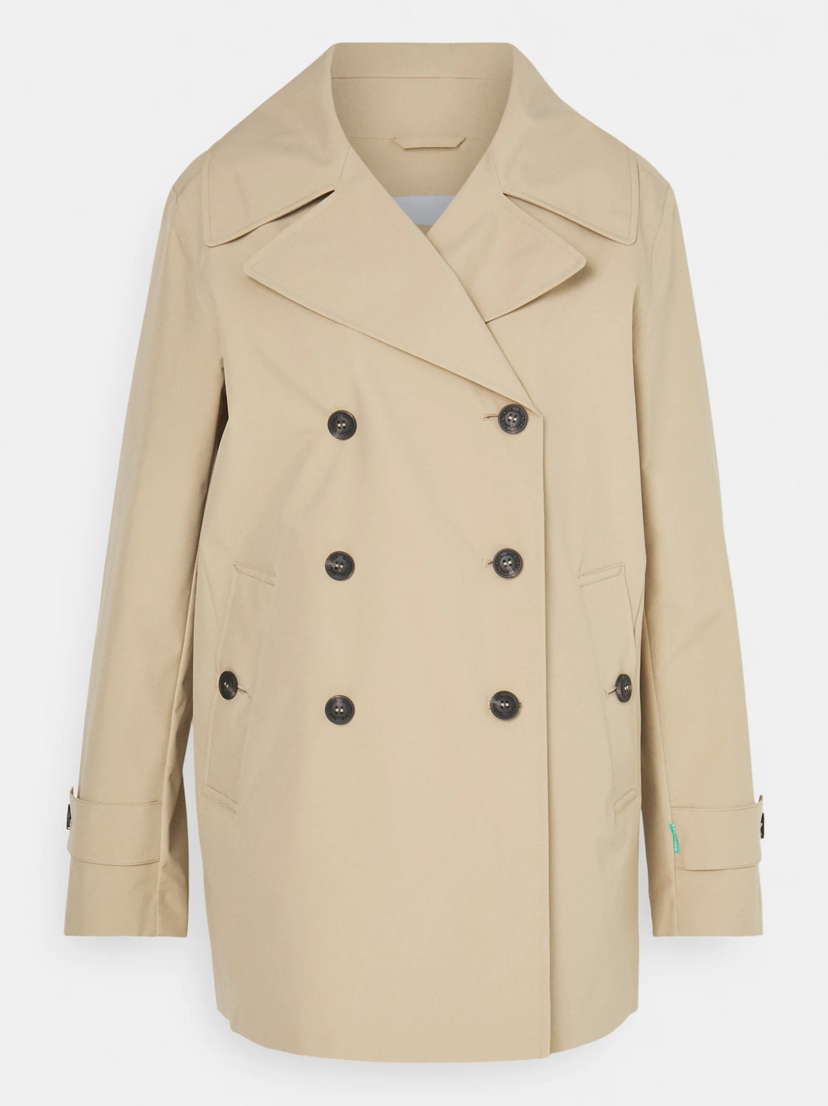 Sofi double-breasted raincoat in light beige