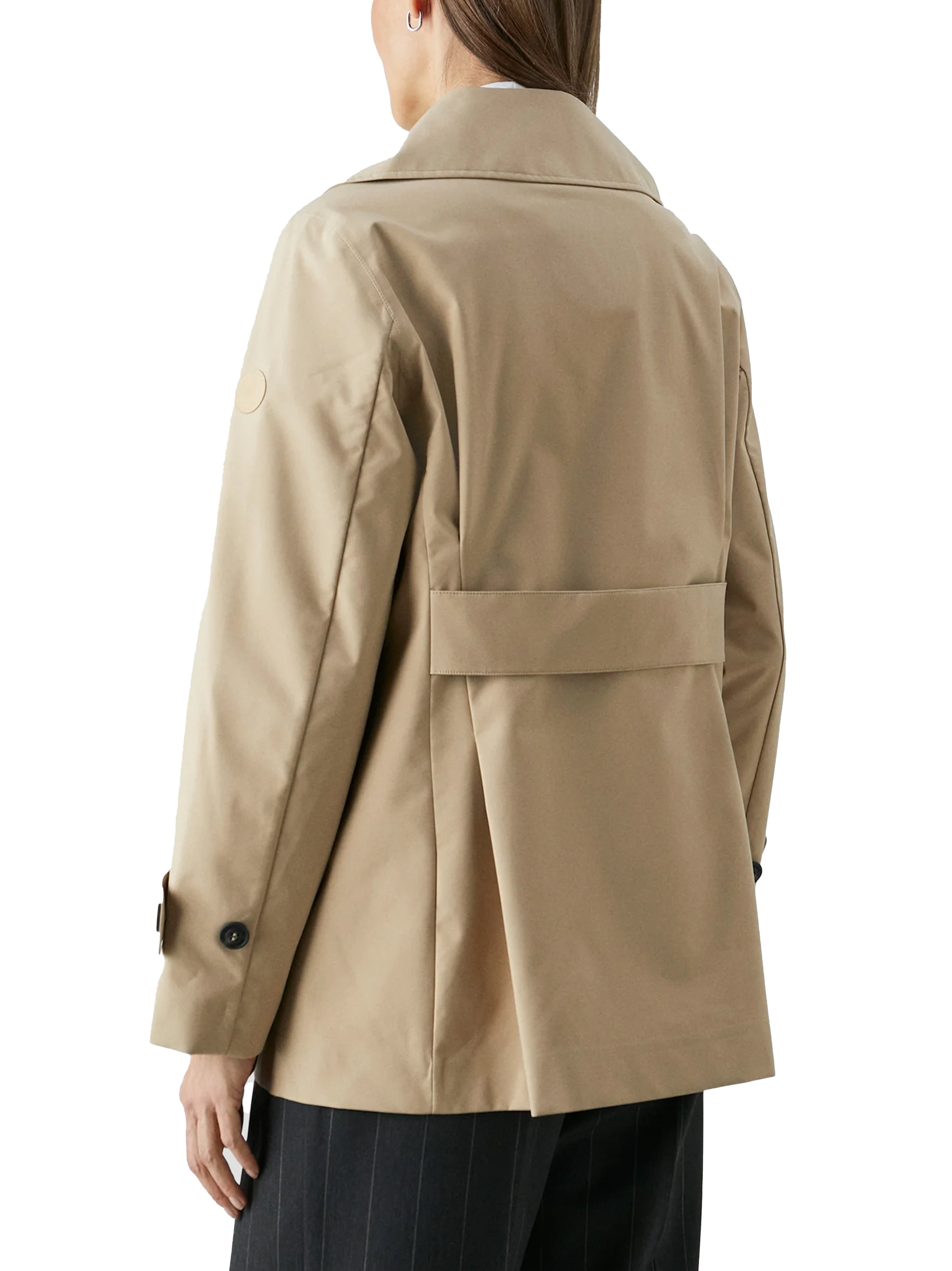 Sofi double-breasted raincoat in light beige