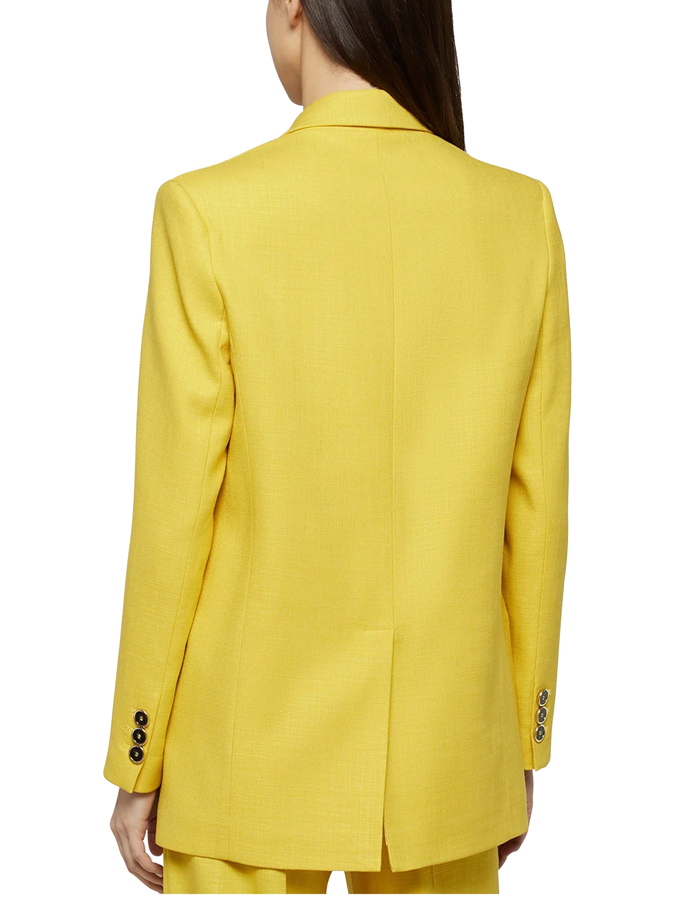 Single-breasted yellow blazer