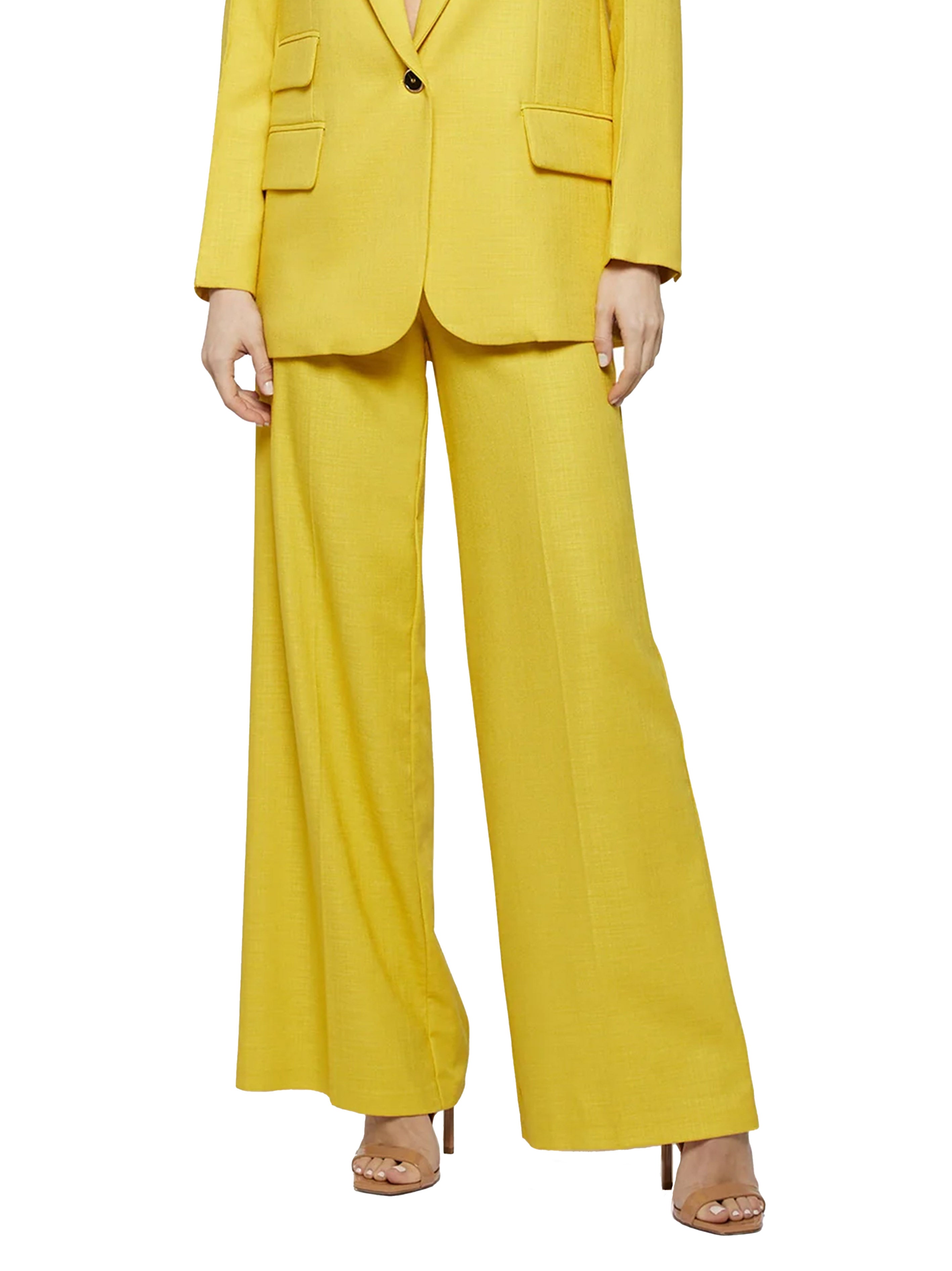 Wide yellow trousers