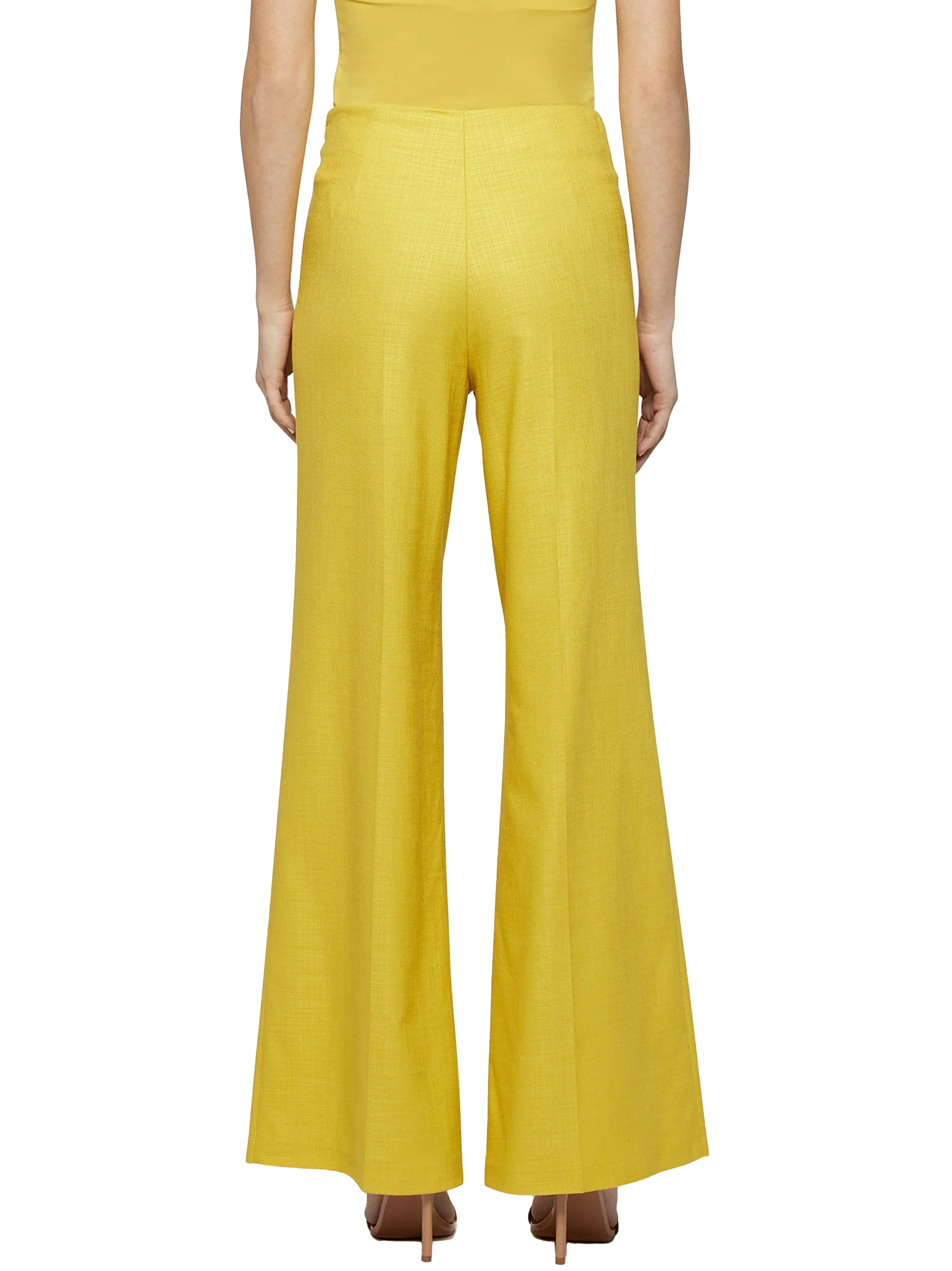 Wide yellow trousers