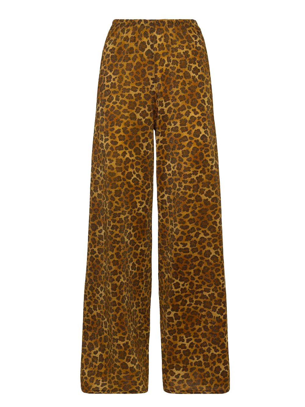 Pantaloni a gamba larga Amalia in lurex leopardato AML001 01433H MC2 SAINT BARTH 